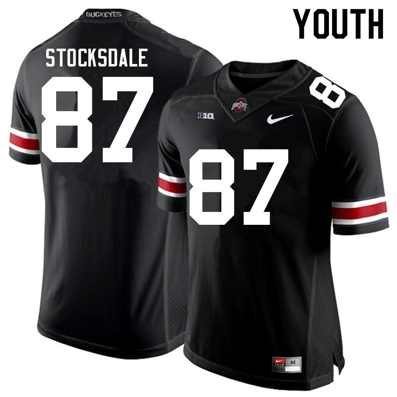 Ohio State Buckeyes Reis Stocksdale Youth #87 Black Authentic Stitched College Football Jersey